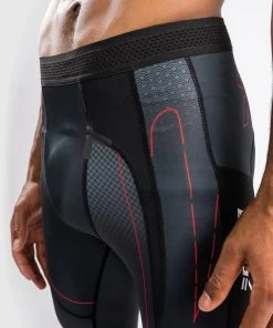 Venum OKINAWA 3.0 Sportlegging Zwart Rood -Boksen Winkel venum venum okinawa 30 sportlegging zwart rood 4