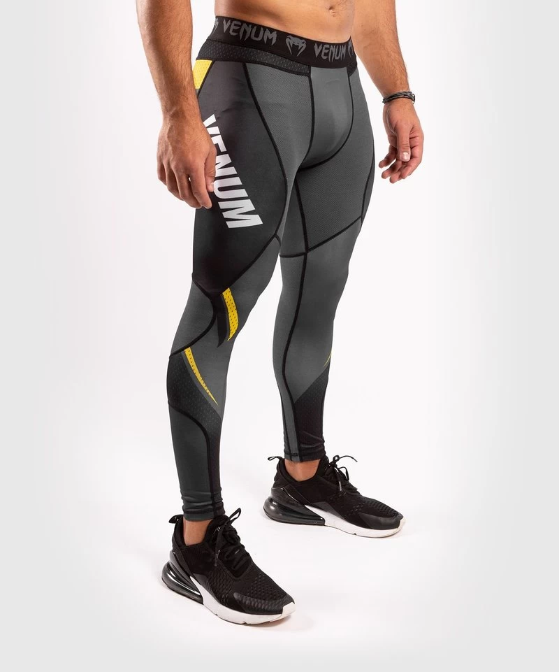 Venum ONE FC Impact Compression Tights Legging Grijs Geel 11 Venum ONE FC Impact Compression Tights Legging Grijs Geel - Afbeelding 9