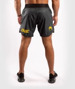 Venum ONE FC Impact Fightshorts Grijs Geel -Boksen Winkel venum venum one fc impact fightshorts grijs geel 3