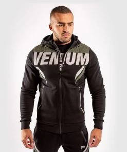 Venum ONE FC Impact Hoodie Zwart Kaki -Boksen Winkel venum venum one fc impact hoodie zwart kaki 7
