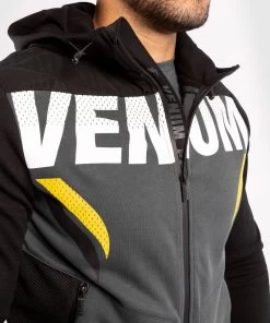 Venum ONE FC Impact Hoody Grijs Geel -Boksen Winkel venum venum one fc impact hoody grijs geel 6