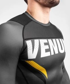 Venum ONE FC Impact Rashguard L/S Grijs Geel -Boksen Winkel venum venum one fc impact rashguard l s grijs geel 7