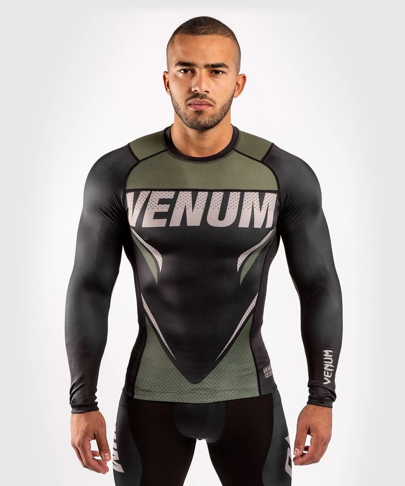 Venum ONE FC Impact Rashguard L/S Zwart Kaki 6 Venum ONE FC Impact Rashguard L/S Zwart Kaki - Afbeelding 4