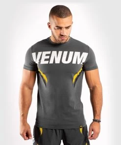 Venum ONE FC Impact T Shirt Grijs Geel Venum Nederland -Boksen Winkel venum venum one fc impact t shirt grijs geel venum 4