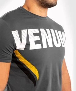 Venum ONE FC Impact T Shirt Grijs Geel Venum Nederland -Boksen Winkel venum venum one fc impact t shirt grijs geel venum 7