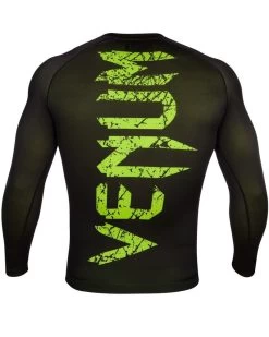 Venum Original Giant Rash Guard L/S Zwart Geel -Boksen Winkel venum venum original giant rash guard l s zwart ge 3