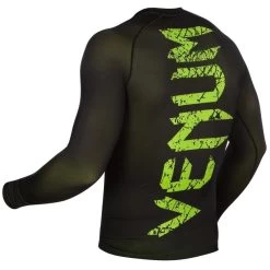 Venum Original Giant Rash Guard L/S Zwart Geel -Boksen Winkel venum venum original giant rash guard l s zwart ge 6