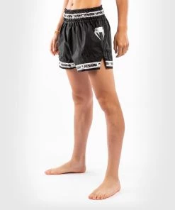 Venum PARACHUTE Muay Thai Kickboks Broekjes Zwart Wit