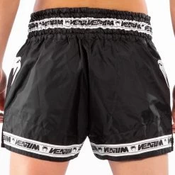 Venum PARACHUTE Muay Thai Kickboks Broekjes Zwart Wit -Boksen Winkel venum venum parachute muay thai kickboks broekjes 25