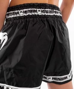 Venum PARACHUTE Muay Thai Kickboks Broekjes Zwart Wit -Boksen Winkel venum venum parachute muay thai kickboks broekjes 28