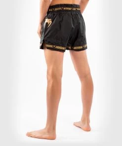 Venum PARACHUTE Muay Thai Kickboks Broekjes Zwart Goud -Boksen Winkel venum venum parachute muay thai kickboks broekjes 3