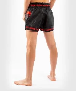Venum PARACHUTE Muay Thai Kickboks Broekjes Zwart Rood -Boksen Winkel venum venum parachute muay thai kickboks broekjes 42