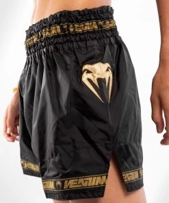 Venum PARACHUTE Muay Thai Kickboks Broekjes Zwart Goud -Boksen Winkel venum venum parachute muay thai kickboks broekjes 5