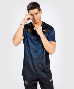 Venum Phantom Loma Dry Tech T-Shirt Zwart Blauw -Boksen Winkel venum venum phantom loma dry tech t shirt zwart bl 6