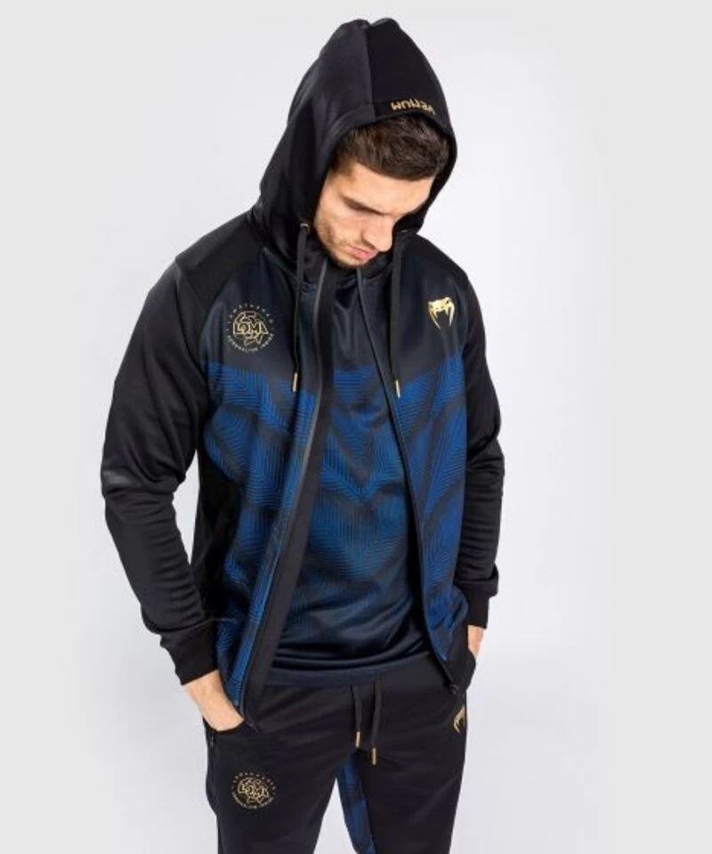 Venum Phantom Loma Hoodie Zwart Blauw 6 Venum Phantom Loma Hoodie Zwart Blauw - Afbeelding 4