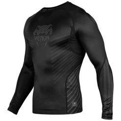Venum Plasma Rash Guards L/S Zwart Zwart -Boksen Winkel venum venum plasma rash guards l s zwart zwart 4