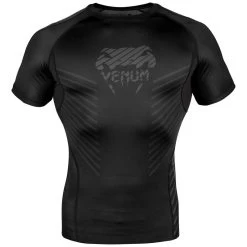 Venum Plasma Rash Guards S/S Zwart Zwart -Boksen Winkel venum venum plasma rash guards s s zwart zwart 2