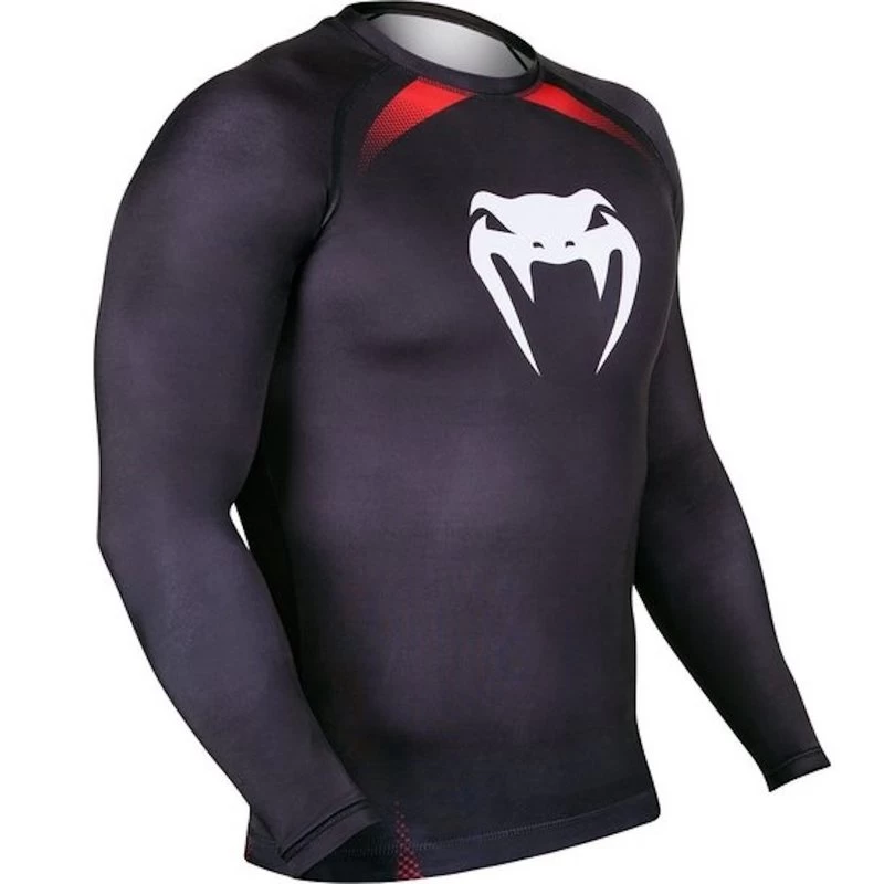 Venum Rash Guard NOGI IBJJF Approved L/S Zwart Rood 4 Venum Rash Guard NOGI IBJJF Approved L/S Zwart Rood - Afbeelding 2