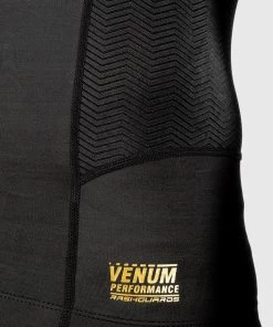 Venum Rashguard G-Fit Compression Shirt L/S Zwart Goud -Boksen Winkel venum venum rashguard g fit compression shirt l s 15