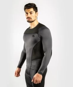 Venum Rashguard G-Fit Compression Shirt L/S Grijs Zwart 14 Venum Rashguard G-Fit Compression Shirt L/S Grijs Zwart -Boksen Winkel venum venum rashguard g fit compression shirt l s 3