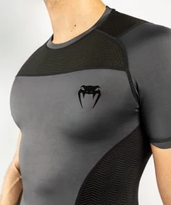 Venum Rashguard G-Fit S/S Compressie Shirt Grijs Zwart