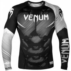 Venum Rashguard NOGI 2.0 L/S Zwart Wit Venum Shop NL -Boksen Winkel venum venum rashguard nogi 20 l s zwart wit venum 3