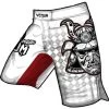 Venum Samurai Mask Fightshort Wit -Boksen Winkel venum venum samurai mask fightshort wit