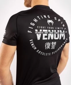 Venum SIGNATURE Dry Tech T-shirt Zwart Wit
