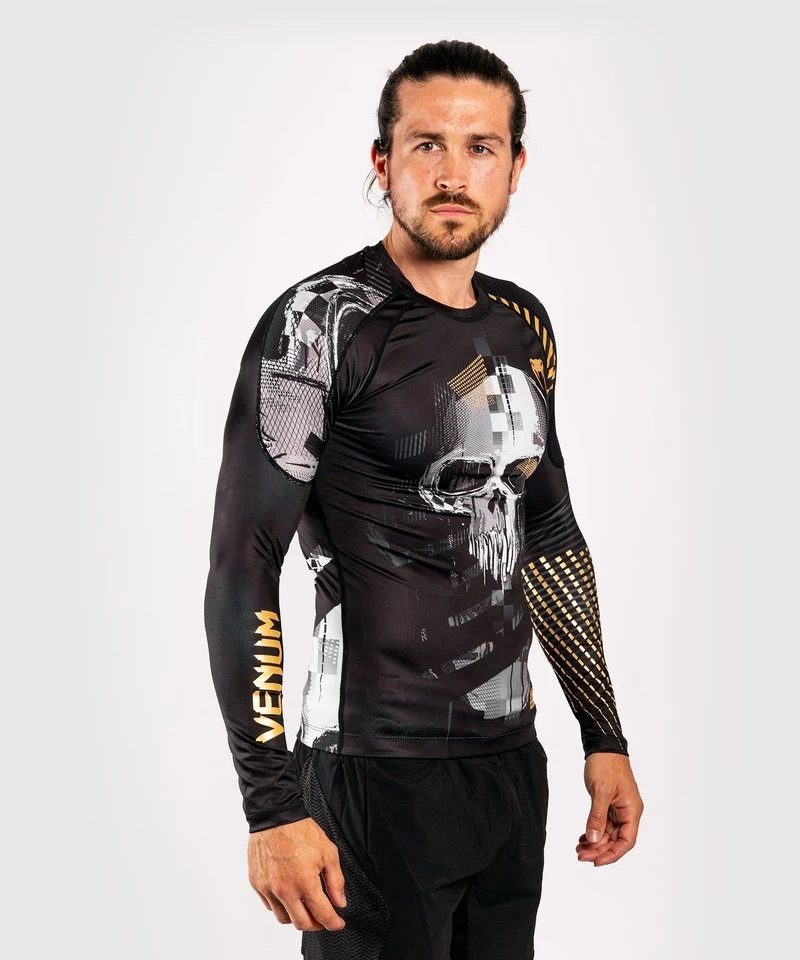 Venum SKULL Rash Guards L/S Zwart Goud Venum Nederland 4 Venum SKULL Rash Guards L/S Zwart Goud Venum Nederland - Afbeelding 2