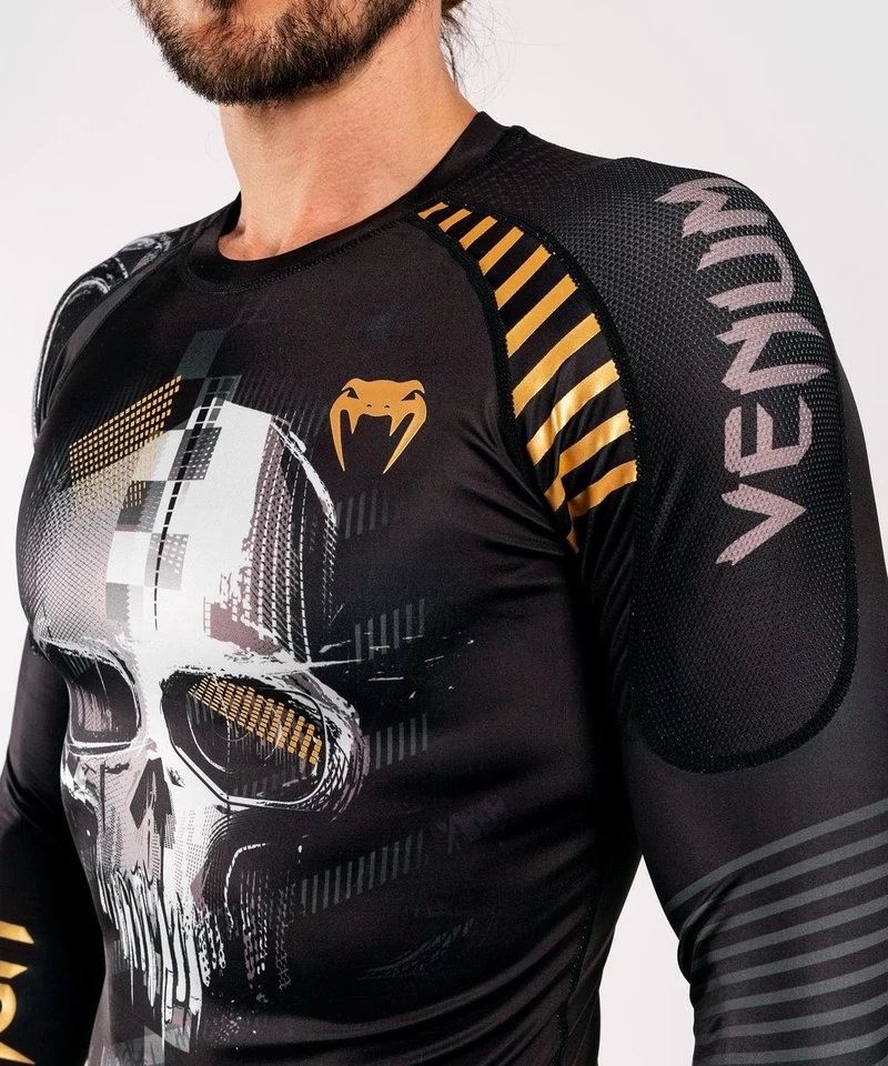 Venum SKULL Rash Guards L/S Zwart Goud Venum Nederland 6 Venum SKULL Rash Guards L/S Zwart Goud Venum Nederland - Afbeelding 4