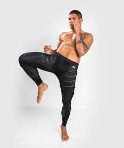 Venum Sportlegging Biomecha Spats Tights Zwart Grijs -Boksen Winkel venum venum sportlegging biomecha spats tights zwa 3