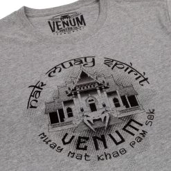 Venum Thai Temple Katoenen T-shirt Grijs -Boksen Winkel venum venum thai temple katoenen t shirt grijs 1