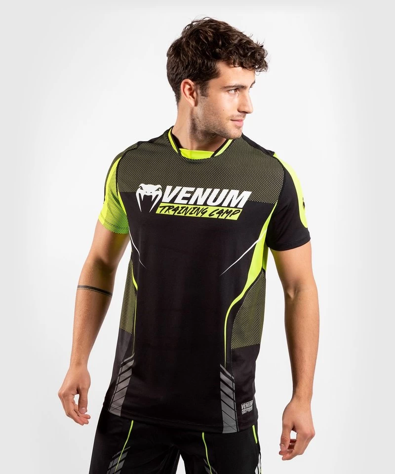 Venum Training Camp 3.0 Dry Tech T-shirt Zwart Geel 7 Venum Training Camp 3.0 Dry Tech T-shirt Zwart Geel - Afbeelding 5