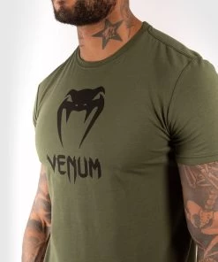 Venum Vechtsport Kleding Classic T Shirt Khaki -Boksen Winkel venum venum vechtsport kleding classic t shirt kha 2