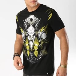 Venum Viking 2.0 T-shirt Zwart Geel -Boksen Winkel venum venum viking 20 t shirt zwart geel 3