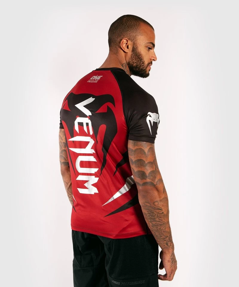 Venum X ONE FC Dry Tech T-shirt Rood Zwart 5 Venum X ONE FC Dry Tech T-shirt Rood Zwart - Afbeelding 3
