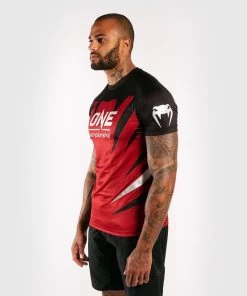 Venum X ONE FC Dry Tech T-shirt Rood Zwart