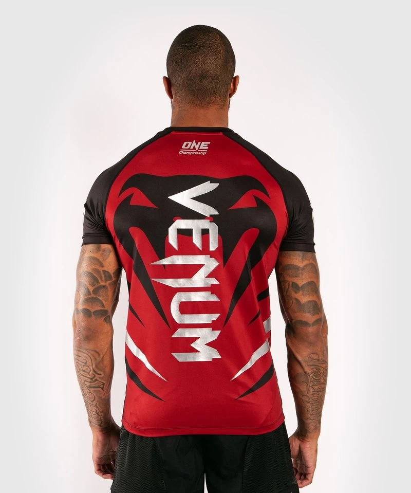 Venum X ONE FC Dry Tech T-shirt Rood Zwart 6 Venum X ONE FC Dry Tech T-shirt Rood Zwart - Afbeelding 4