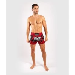 Venum X ONE FC Muay Thai Kickboks Broekje Rood -Boksen Winkel venum venum x one fc muay thai kickboks broekje ro 3