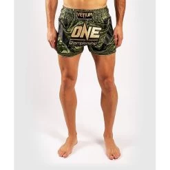 Venum X ONE FC Muay Thai Short Khaki Gold -Boksen Winkel venum venum x one fc muay thai short khaki gold 3